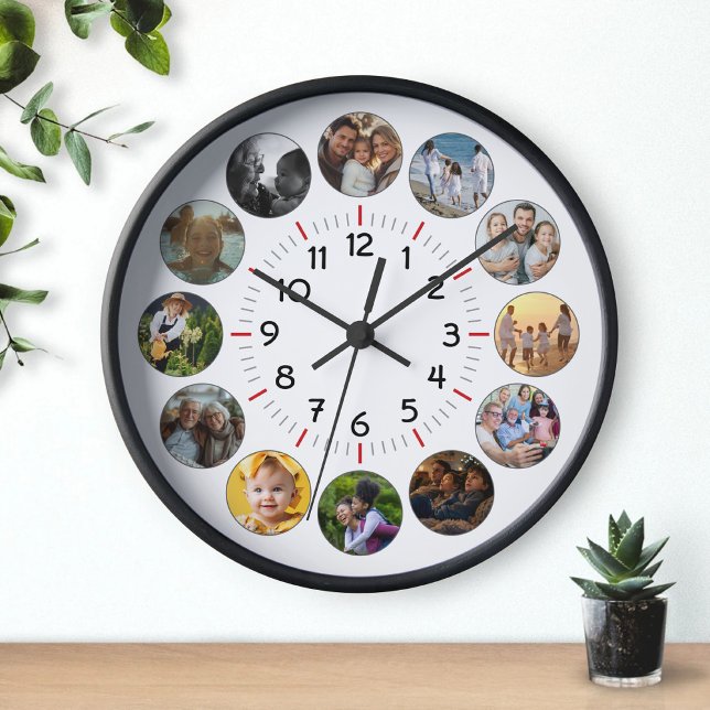 Family Dad Mum Children Friend Customised Photo Clock (Creator Uploaded)