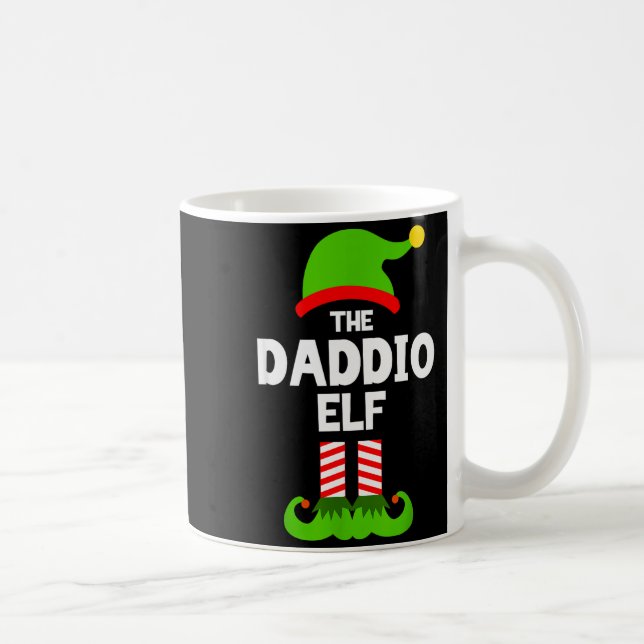 Family Daddio Elf Christmas Matching Pajama Funny  Coffee Mug (Right)