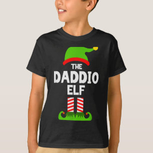 Family Daddio Elf Christmas Matching Pajama Funny  T-Shirt