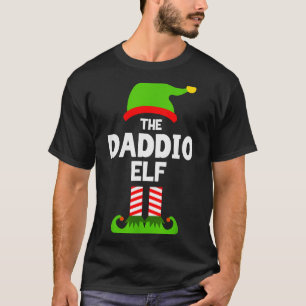 Family Daddio Elf Christmas Matching Pajama Funny  T-Shirt