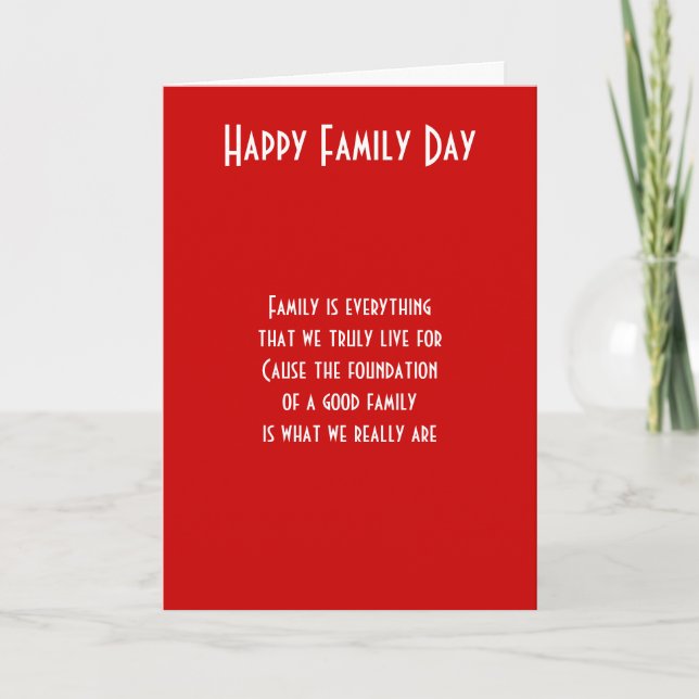 Family day together card (Front)
