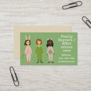 Family daycare or after school care business card