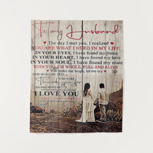Family Decoration Gift To My Husband Design Tapestry