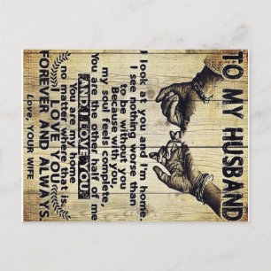 Family Decoration, To My Husband Gift Postcard