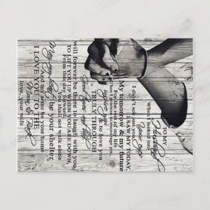 Family Decoration, To My Husband Letter Announcement Postcard
