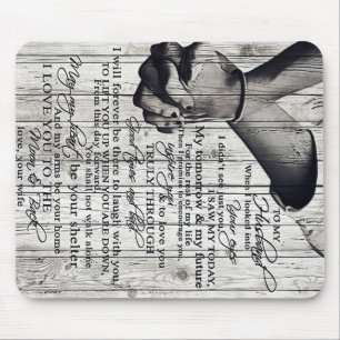 Family Decoration, To My Husband Letter Mouse Pad