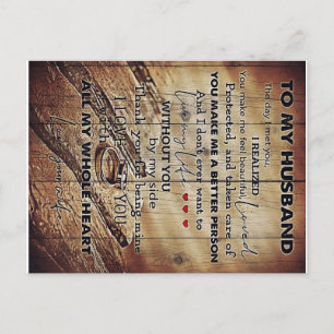 Family Decoration, To My Husband Letter Postcard