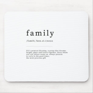 family Definition Dictionary Art Print Quotes Mouse Pad