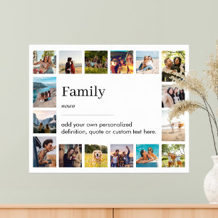 Family Definition Personalised 16 Photo Collage Poster