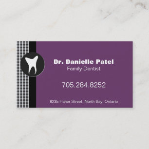 Family Dentist Business Card - Tooth Silhouette