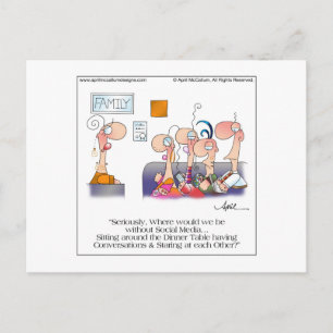 FAMILY DINNER Postcard by April McCallum