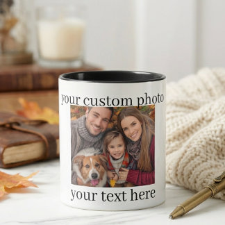 Family & Dog Photo Mug Personalised Gift