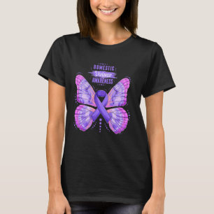 Family Domestic Violence Awareness Purple Ribbon B T-Shirt