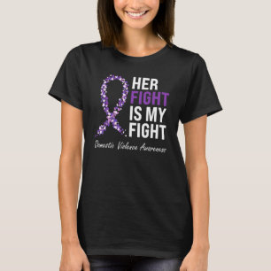 Family Domestic Violence Awareness Purple Ribbon T-Shirt