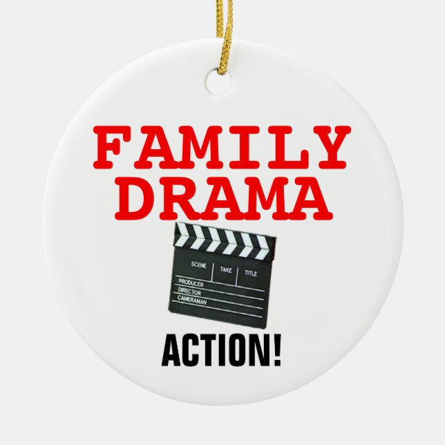 Family Drama Christmas ornament (Front)