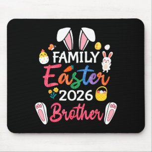 Family Easter 2026 Brother Bunny Ears Matching Hol Mouse Pad