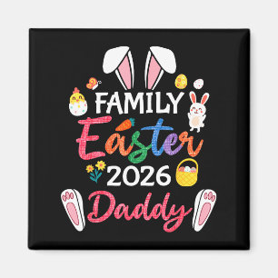 Family Easter 2026 Daddy Bunny Ears Matching Holid Magnet