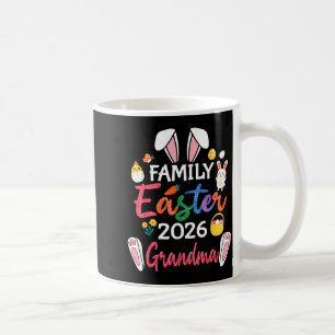 Family Easter 2026 Grandma Bunny Ears Matching Hol Coffee Mug