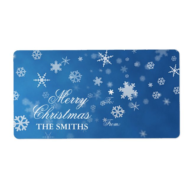 Family Elegant Snowflake blue (Front)