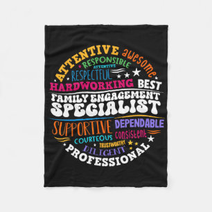 Family Engagement Specialist Appreciation Back To Fleece Blanket