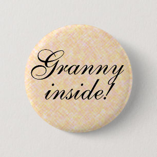 Family Event GRANNY inside Custom Text 6 Cm Round Badge