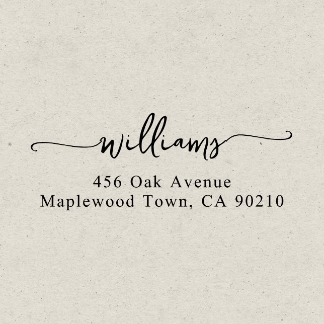 Family Fancy Handwritten Script Simple Self-inking Stamp (Creator Uploaded)