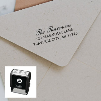 Family Fancy Return Address Self-inking Stamp