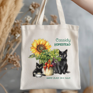 Family Farm Homestead Cats Rule Saying Tote Bag