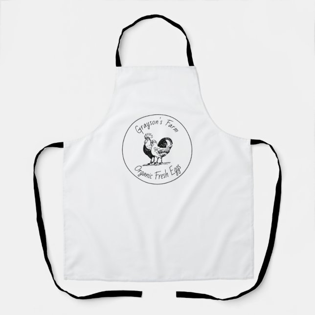 Family Farm Organic Fresh Eggs Apron (Front)