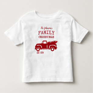 Family Farm Truck Red Toddler T-Shirt