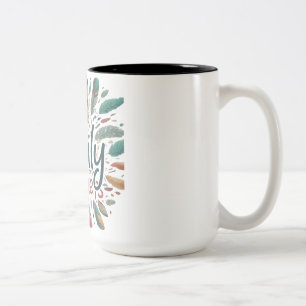 Family Feathers Two-Tone Coffee Mug