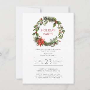 Family Festive Christmas Holiday Reunion Party Invitation