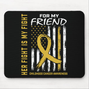 Family Fight Friend Childhood Cancer Awareness Ame Mouse Pad