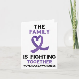 Family Fighting Together Purple Ribbon Overdose Aw Card
