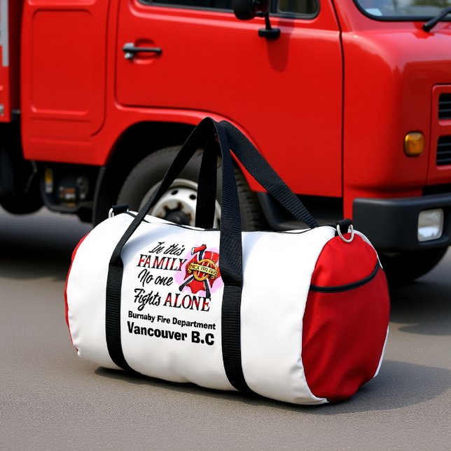 Family Fights Together Back Red Duffle Bag (Creator Uploaded)