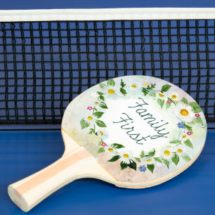 Family First Inspirational Quote Ping Pong Paddle