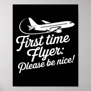 Family First Plane Ride Kids First Time Flyer  Poster