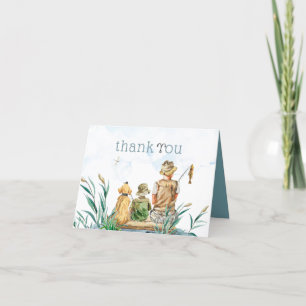 Family fishing trip: A Boy's 1st Birthday Thank You Card