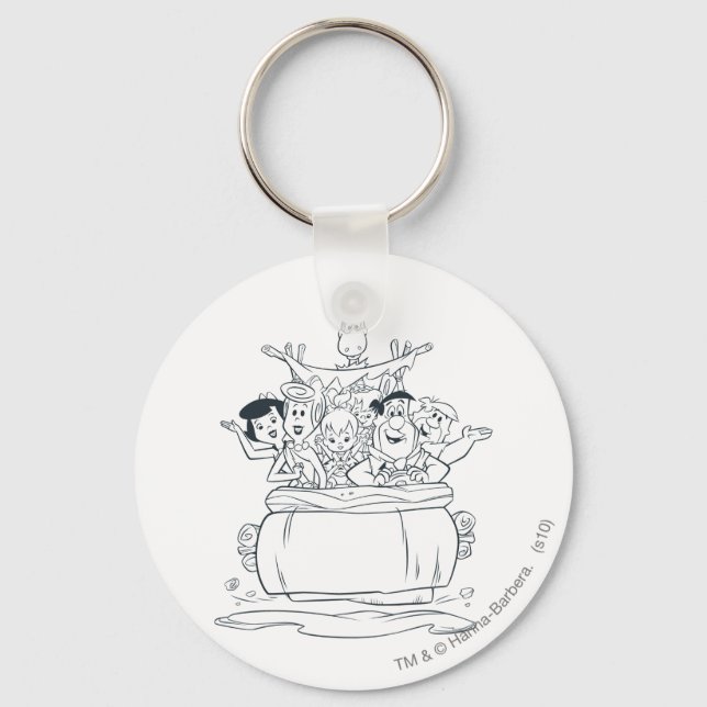 Family Flintstones1 Key Ring (Front)