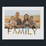 family frame with personalised photo faux canvas print<br><div class="desc">cute and lovely family frame with personalised photo. Great gift for family members!</div>