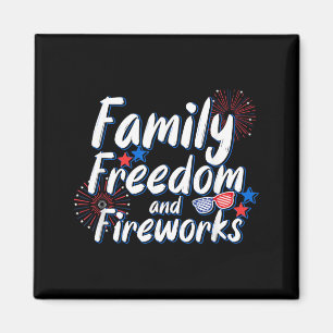Family Freedom Fireworks _ 4th Of July _ Magnet