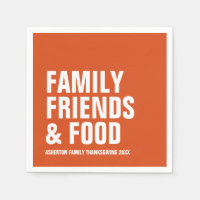 Family friends and food orange Thanksgiving