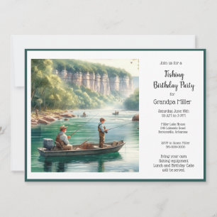Family Friends Fishing Birthday Party Invitation