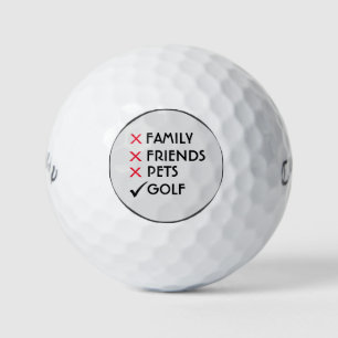 Family Friends Pets Golf Humour Balls