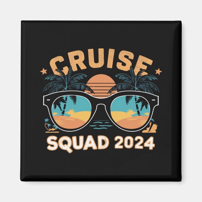 Family Friends Vacation Cruising Ship Trip 2024 Magnet (Front)