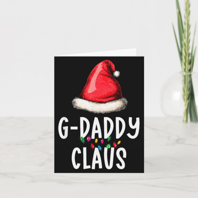 Family G-daddy Claus Christmas Santas Pajama Match Card (Front)