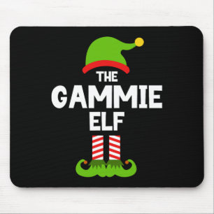 Family Gammie Elf Christmas Matching Pajama Funny Mouse Pad