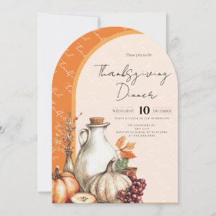 Family gathering Thanksgiving Dinner Invitation
