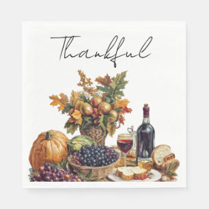 Family gathering Thanksgiving Dinner  Napkin