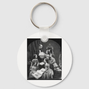 Family Geography Lesson ~ 1850 Key Ring